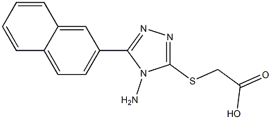 2-{[4-amino-5-(naphthalen-2-yl)-4H-1,2,4-triazol-3-yl]sulfanyl}acetic acid,,结构式