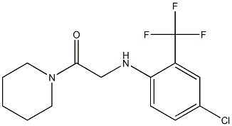 2-{[4-chloro-2-(trifluoromethyl)phenyl]amino}-1-(piperidin-1-yl)ethan-1-one,,结构式