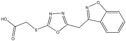 2-{[5-(1,2-benzoxazol-3-ylmethyl)-1,3,4-oxadiazol-2-yl]sulfanyl}acetic acid Structure