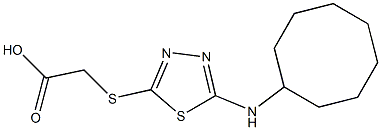 2-{[5-(cyclooctylamino)-1,3,4-thiadiazol-2-yl]sulfanyl}acetic acid|