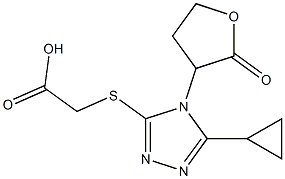 2-{[5-cyclopropyl-4-(2-oxooxolan-3-yl)-4H-1,2,4-triazol-3-yl]sulfanyl}acetic acid