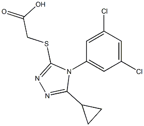 2-{[5-cyclopropyl-4-(3,5-dichlorophenyl)-4H-1,2,4-triazol-3-yl]sulfanyl}acetic acid