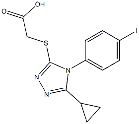 2-{[5-cyclopropyl-4-(4-iodophenyl)-4H-1,2,4-triazol-3-yl]sulfanyl}acetic acid