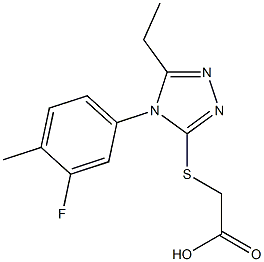 2-{[5-ethyl-4-(3-fluoro-4-methylphenyl)-4H-1,2,4-triazol-3-yl]sulfanyl}acetic acid Structure