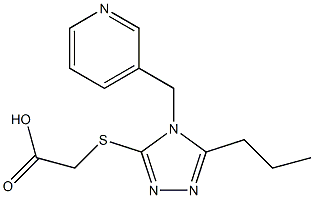 2-{[5-propyl-4-(pyridin-3-ylmethyl)-4H-1,2,4-triazol-3-yl]sulfanyl}acetic acid 结构式