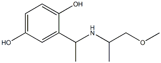 2-{1-[(1-methoxypropan-2-yl)amino]ethyl}benzene-1,4-diol Struktur