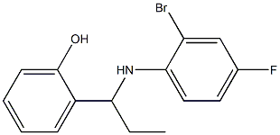 2-{1-[(2-bromo-4-fluorophenyl)amino]propyl}phenol 化学構造式