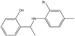 2-{1-[(2-bromo-4-methylphenyl)amino]ethyl}phenol Structure