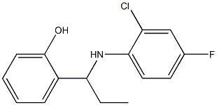 2-{1-[(2-chloro-4-fluorophenyl)amino]propyl}phenol 化学構造式