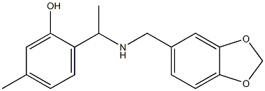 2-{1-[(2H-1,3-benzodioxol-5-ylmethyl)amino]ethyl}-5-methylphenol