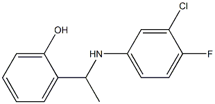 2-{1-[(3-chloro-4-fluorophenyl)amino]ethyl}phenol,,结构式