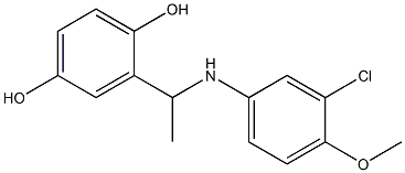 2-{1-[(3-chloro-4-methoxyphenyl)amino]ethyl}benzene-1,4-diol Structure