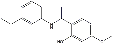 2-{1-[(3-ethylphenyl)amino]ethyl}-5-methoxyphenol 化学構造式