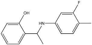 2-{1-[(3-fluoro-4-methylphenyl)amino]ethyl}phenol Struktur