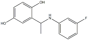 2-{1-[(3-fluorophenyl)amino]ethyl}benzene-1,4-diol Struktur