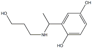 2-{1-[(3-hydroxypropyl)amino]ethyl}benzene-1,4-diol Struktur