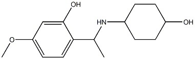 2-{1-[(4-hydroxycyclohexyl)amino]ethyl}-5-methoxyphenol Struktur