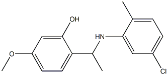 2-{1-[(5-chloro-2-methylphenyl)amino]ethyl}-5-methoxyphenol Structure