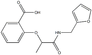 2-{1-[(furan-2-ylmethyl)carbamoyl]ethoxy}benzoic acid 结构式