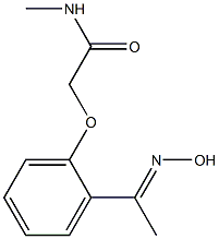 2-{2-[(1E)-N-hydroxyethanimidoyl]phenoxy}-N-methylacetamide Struktur