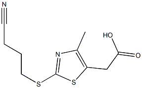 2-{2-[(3-cyanopropyl)sulfanyl]-4-methyl-1,3-thiazol-5-yl}acetic acid