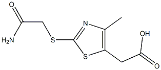 2-{2-[(carbamoylmethyl)sulfanyl]-4-methyl-1,3-thiazol-5-yl}acetic acid Structure