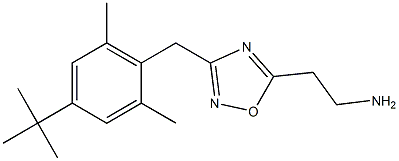 2-{3-[(4-tert-butyl-2,6-dimethylphenyl)methyl]-1,2,4-oxadiazol-5-yl}ethan-1-amine 化学構造式