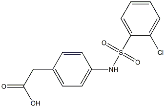 2-{4-[(2-chlorobenzene)sulfonamido]phenyl}acetic acid 化学構造式