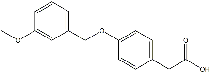 2-{4-[(3-methoxyphenyl)methoxy]phenyl}acetic acid 化学構造式