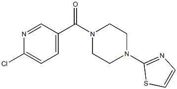 2-{4-[(6-chloropyridin-3-yl)carbonyl]piperazin-1-yl}-1,3-thiazole Struktur