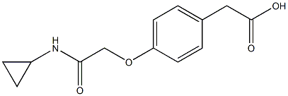 2-{4-[(cyclopropylcarbamoyl)methoxy]phenyl}acetic acid 化学構造式