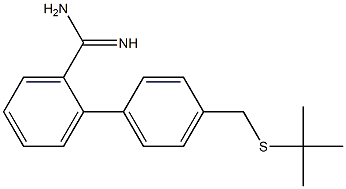 2-{4-[(tert-butylsulfanyl)methyl]phenyl}benzene-1-carboximidamide Structure