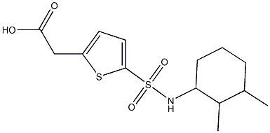 2-{5-[(2,3-dimethylcyclohexyl)sulfamoyl]thiophen-2-yl}acetic acid Structure