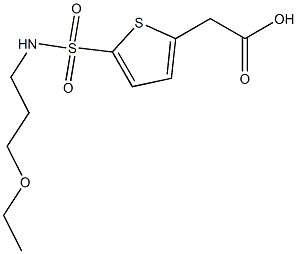 2-{5-[(3-ethoxypropyl)sulfamoyl]thiophen-2-yl}acetic acid 化学構造式