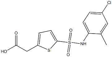 2-{5-[(4-chloro-2-methylphenyl)sulfamoyl]thiophen-2-yl}acetic acid Structure