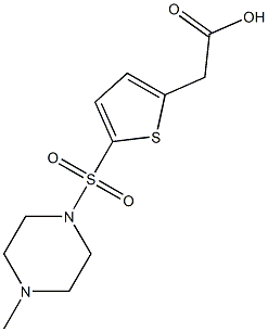 2-{5-[(4-methylpiperazine-1-)sulfonyl]thiophen-2-yl}acetic acid 结构式