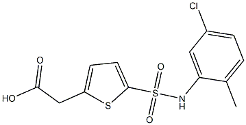 2-{5-[(5-chloro-2-methylphenyl)sulfamoyl]thiophen-2-yl}acetic acid|