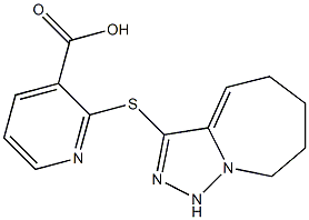 2-{5H,6H,7H,8H,9H-[1,2,4]triazolo[3,4-a]azepin-3-ylsulfanyl}pyridine-3-carboxylic acid,,结构式