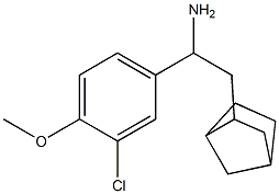 2-{bicyclo[2.2.1]heptan-2-yl}-1-(3-chloro-4-methoxyphenyl)ethan-1-amine 结构式