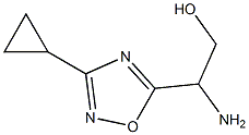 2-amino-2-(3-cyclopropyl-1,2,4-oxadiazol-5-yl)ethan-1-ol Struktur