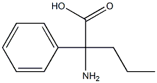 2-amino-2-phenylpentanoic acid Struktur