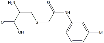 2-amino-3-({2-[(3-bromophenyl)amino]-2-oxoethyl}thio)propanoic acid,,结构式