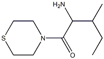 2-amino-3-methyl-1-(thiomorpholin-4-yl)pentan-1-one 结构式