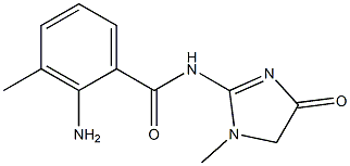 2-amino-3-methyl-N-(1-methyl-4-oxo-4,5-dihydro-1H-imidazol-2-yl)benzamide,,结构式