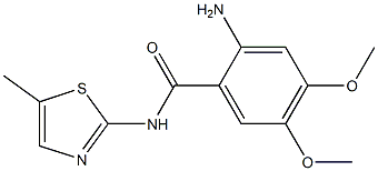 2-amino-4,5-dimethoxy-N-(5-methyl-1,3-thiazol-2-yl)benzamide Structure