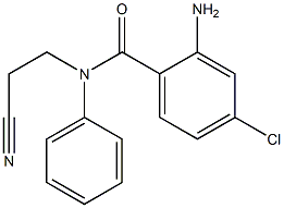 2-amino-4-chloro-N-(2-cyanoethyl)-N-phenylbenzamide Structure