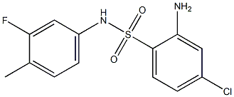 2-amino-4-chloro-N-(3-fluoro-4-methylphenyl)benzene-1-sulfonamide Struktur