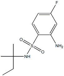 2-amino-4-fluoro-N-(2-methylbutan-2-yl)benzene-1-sulfonamide,,结构式