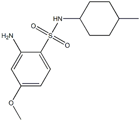 2-amino-4-methoxy-N-(4-methylcyclohexyl)benzene-1-sulfonamide 结构式