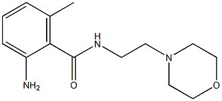 2-amino-6-methyl-N-(2-morpholin-4-ylethyl)benzamide,,结构式